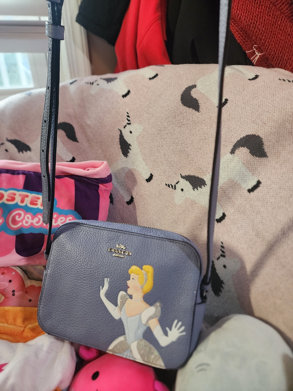 Disney X Coach Cinderella Mini Camera Bag Periwinkle Multi C3406 - Picture 3 of 5